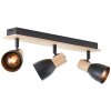 Brilliant Daintree Ceiling Light Ecru, black, 3-light sources