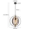 Steinhauer Muoversi Pendant Light black, 1-light source