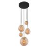 Steinhauer Bollique Pendant Light brass, 5-light sources