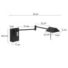 Steinhauer Retina Wall Light LED black, 1-light source