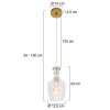 Steinhauer Grazioglass Pendant Light brass, 1-light source