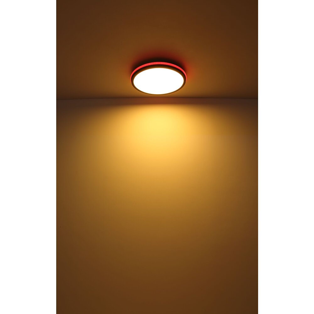 Globo JAXXI Ceiling Light LED black, 2-light sources, Remote control, Colour changer