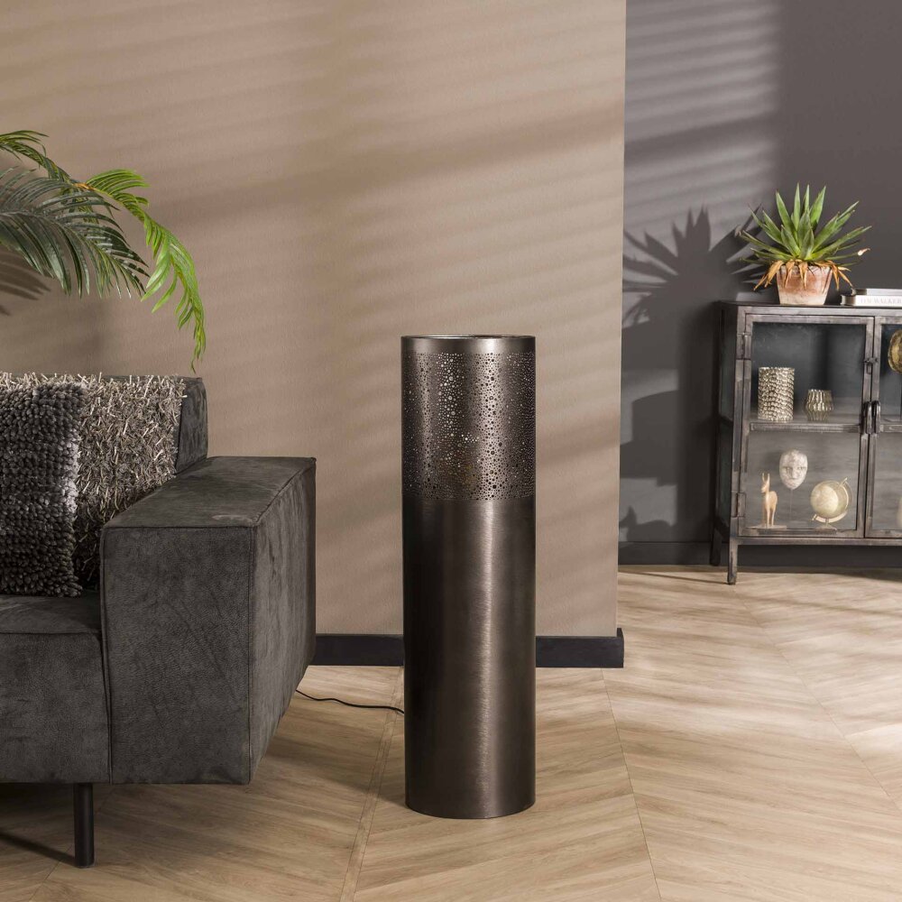 Cylinder Floor Lamp matt nickel, black, 1-light source