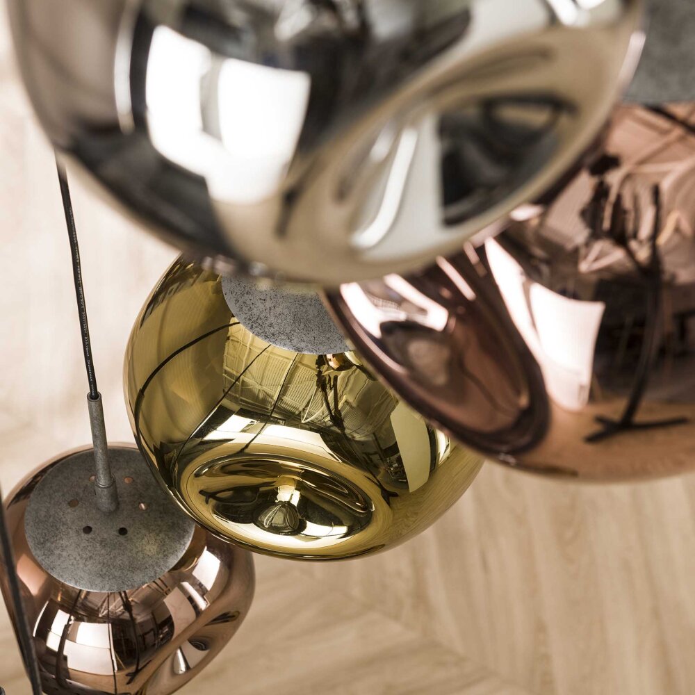 Stellar Pendant Light Oxidised Silver, 7-light sources