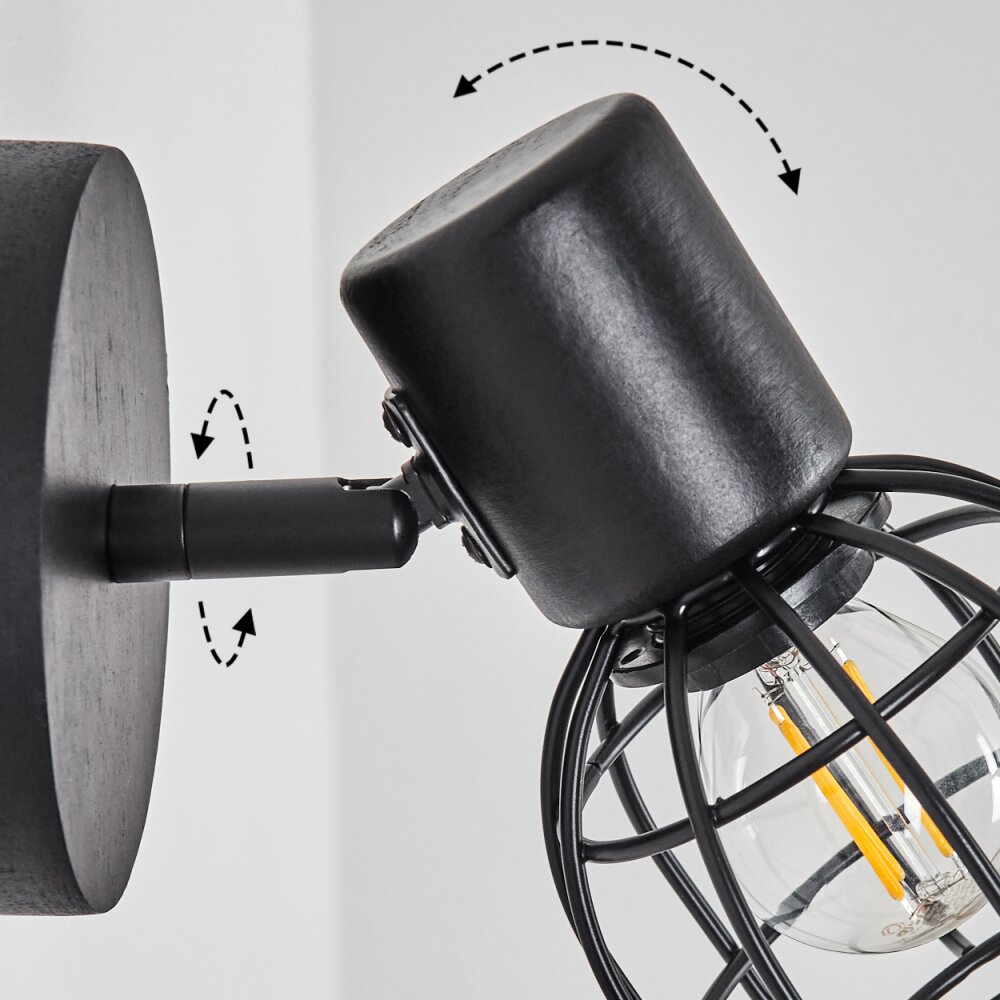 Piment Wall Light black, 1-light source