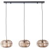 Brilliant Woodball Pendant Light black, 3-light sources