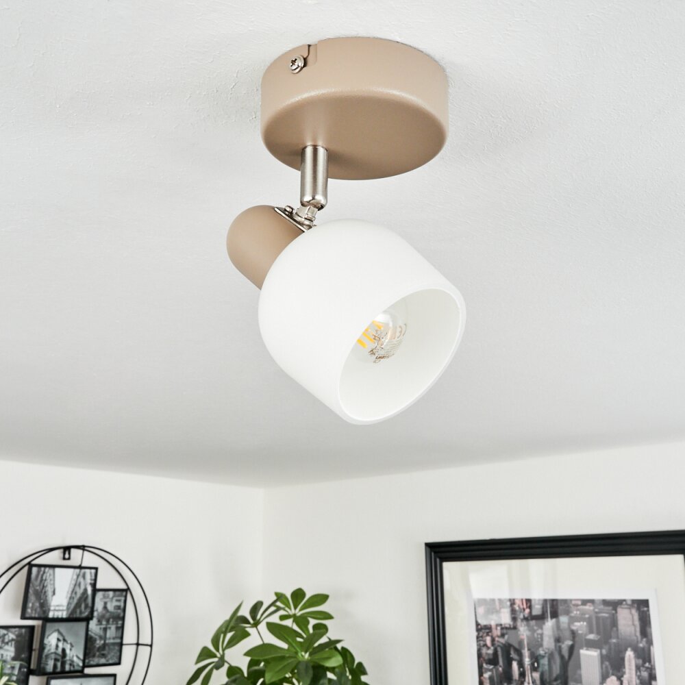 Sivol Ceiling Light matt nickel, sand-coloured, 1-light source