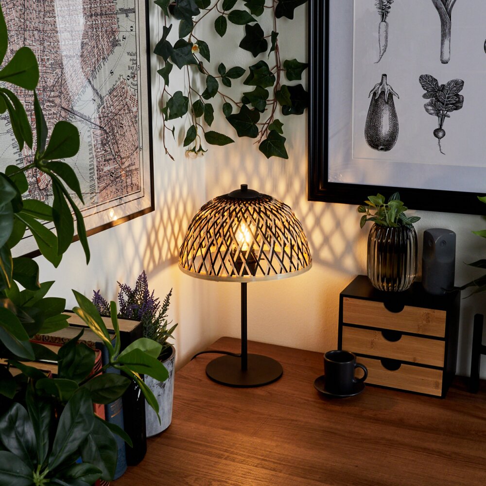 Barayn Table lamp Ecru, black, 1-light source