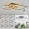 Audouin Ceiling Light LED Wood like finish, 1-light source, Remote control