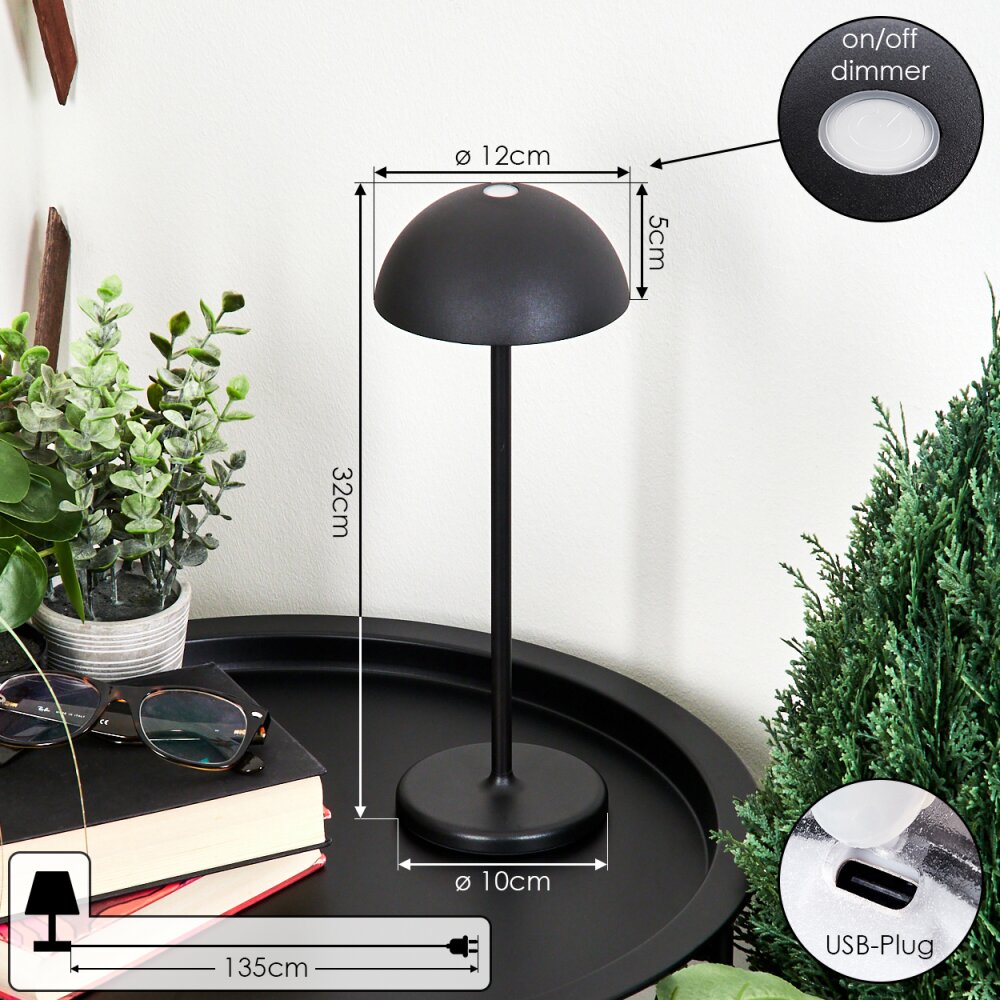 Pelaro Table lamp LED black, 1-light source