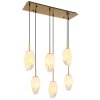 Globo BARCLEY Pendant Light brass, 6-light sources