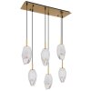 Globo BARCLEY Pendant Light brass, 6-light sources