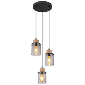 Globo REID Pendant Light black, 3-light sources