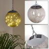 POLLENCA Pendant Light LED smoke coloured, black, 20-light sources