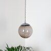 POLLENCA Pendant Light LED smoke coloured, black, 20-light sources