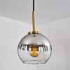 Koyoto Pendant Light glass 15 cm gold, black, 1-light source