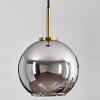 Koyoto Pendant Light glass 20 cm gold, black, 1-light source