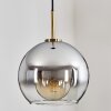 Koyoto Pendant Light glass 25 cm antique brass, 1-light source