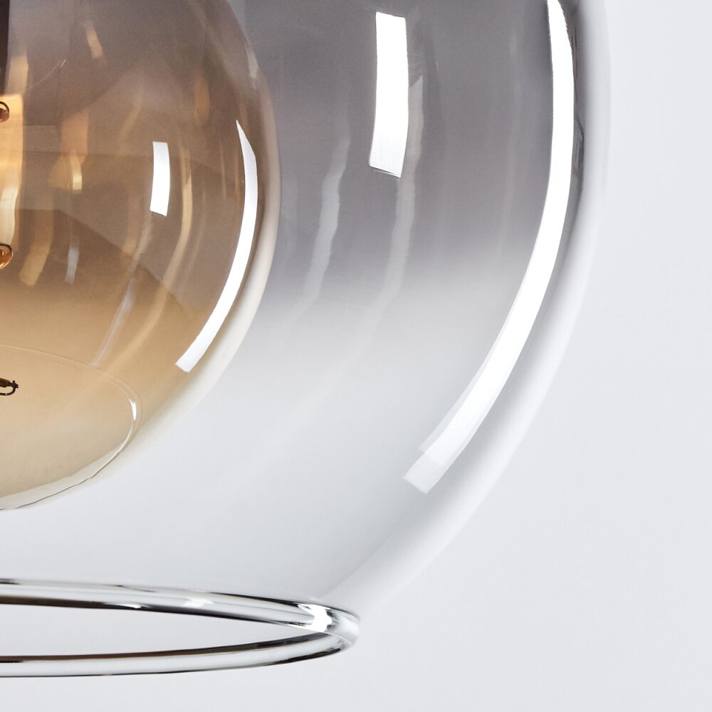 Koyoto Pendant Light glass 25 cm gold, black, 1-light source