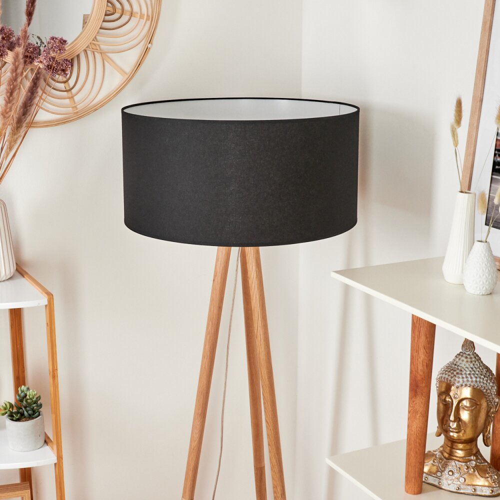 Saladillo Floor Lamp Dark wood, white, 1-light source