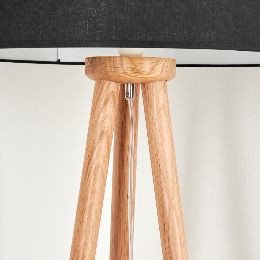 Saladillo Floor Lamp Dark wood, white, 1-light source