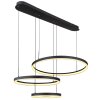 Globo AUGUSTO Pendant Light LED gold, black, 2-light sources, Remote control, Colour changer