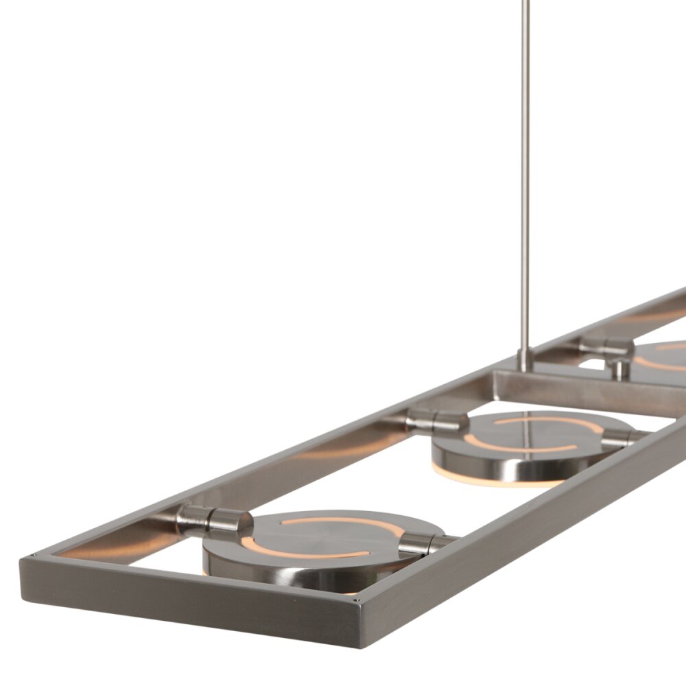 Steinhauer Soleil Pendant Light LED brushed steel, 4-light sources