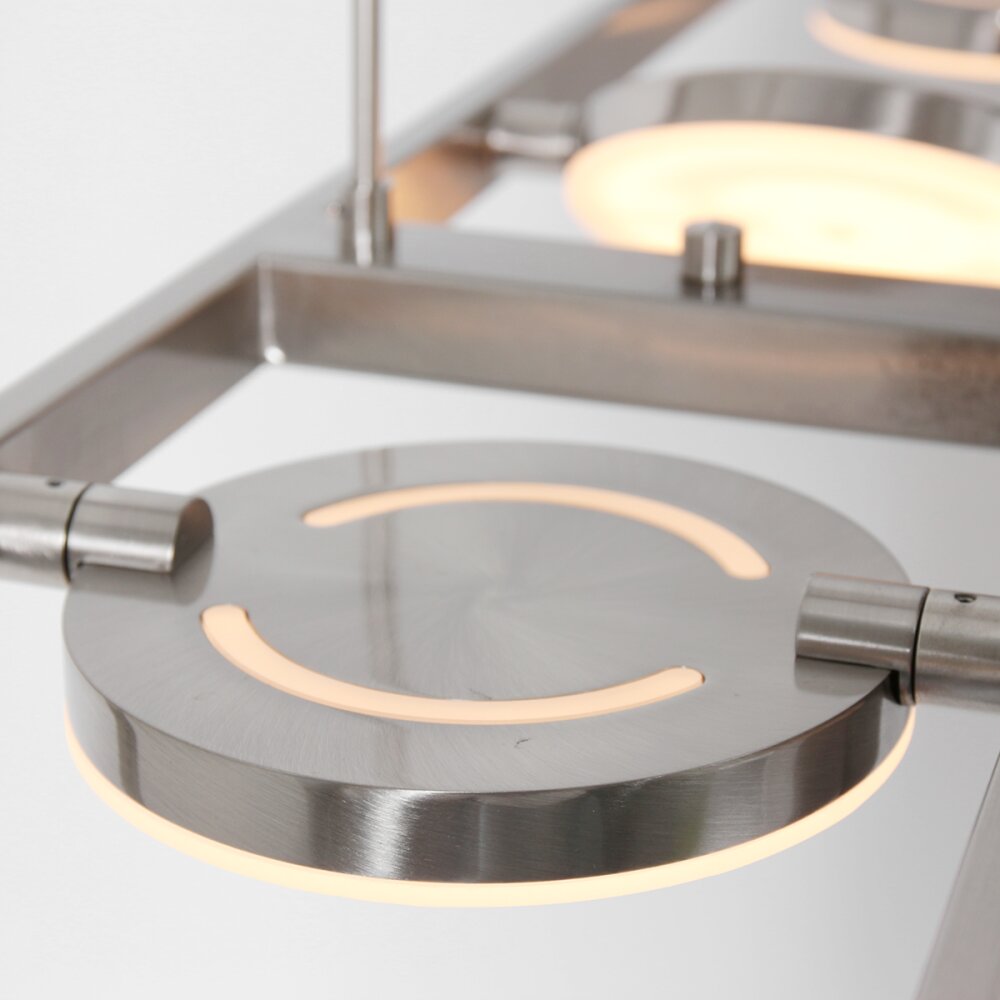 Steinhauer Soleil Pendant Light LED brushed steel, 4-light sources