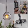 Koyoto Pendant Light glass 15 cm stainless steel, black, 1-light source