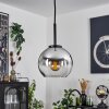 Koyoto Pendant Light glass 15 cm stainless steel, black, 1-light source