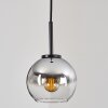 Koyoto Pendant Light glass 15 cm stainless steel, black, 1-light source