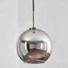 Koyoto Pendant Light glass 20 cm black, silver, 1-light source