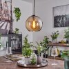 Koyoto Pendant Light glass 20 cm black, silver, 1-light source