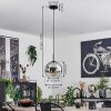 Koyoto Pendant Light glass 25 cm brushed steel, 1-light source