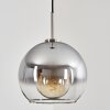 Koyoto Pendant Light glass 25 cm black, silver, 1-light source