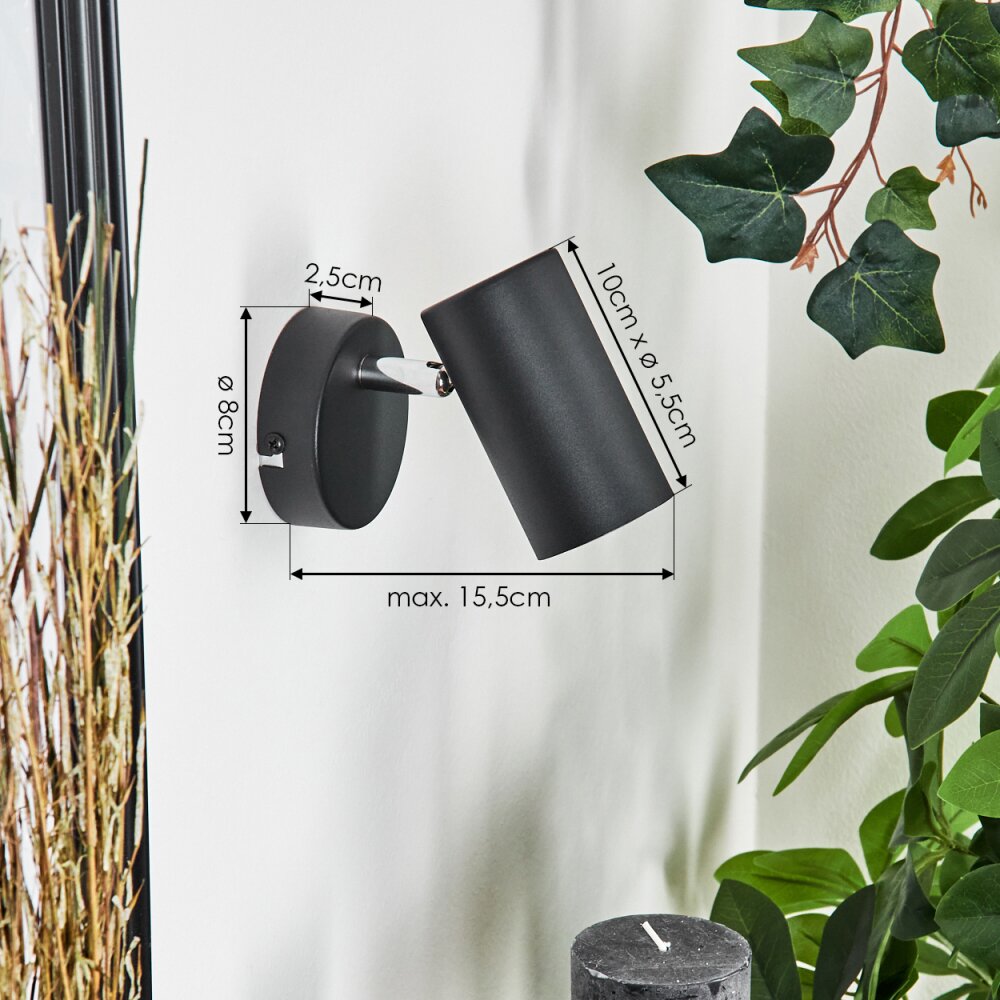 Javel Wall Light black, 1-light source