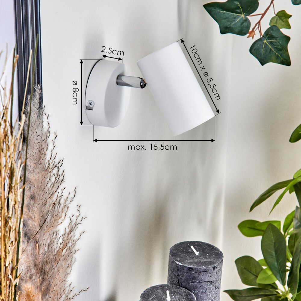 Javel Wall Light chrome, white, 1-light source