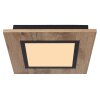 Globo LEA Ceiling Light LED Wood like finish, black, 1-light source