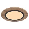 Globo LEA Ceiling Light LED Wood like finish, black, 1-light source