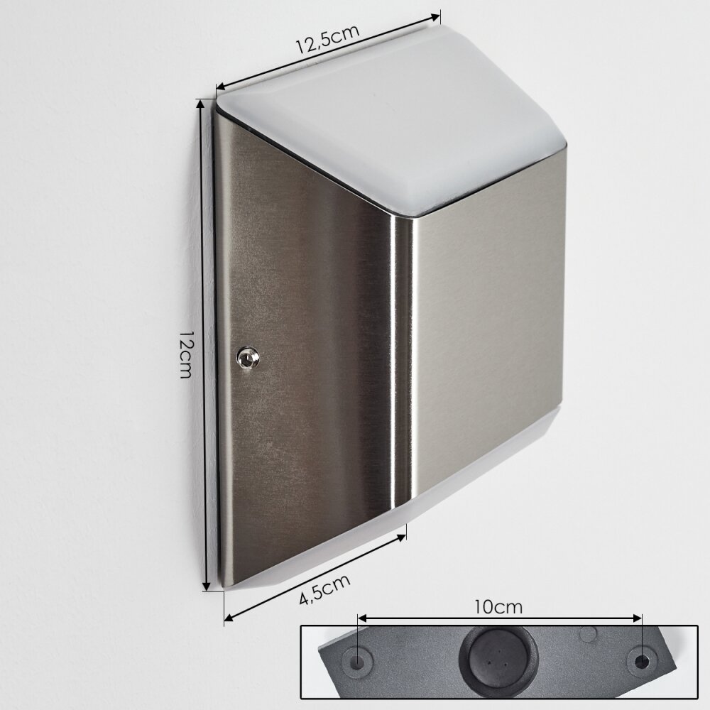 Yobo Outdoor Wall Light LED stainless steel, 1-light source