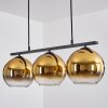 Koyoto Pendant Light glass 20 cm gold, clear, 3-light sources