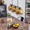 Koyoto Pendant Light glass 20 cm gold, clear, 3-light sources