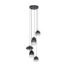 Kissaboui pendant luminaire black, 5-light sources