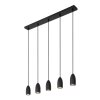 Lucide EVORA Pendant Light black, 5-light sources