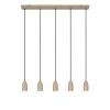 Lucide EVORA Pendant Light Taupe, 5-light sources