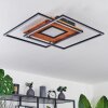 Panqueua Ceiling Light LED brown, black, 1-light source, Remote control