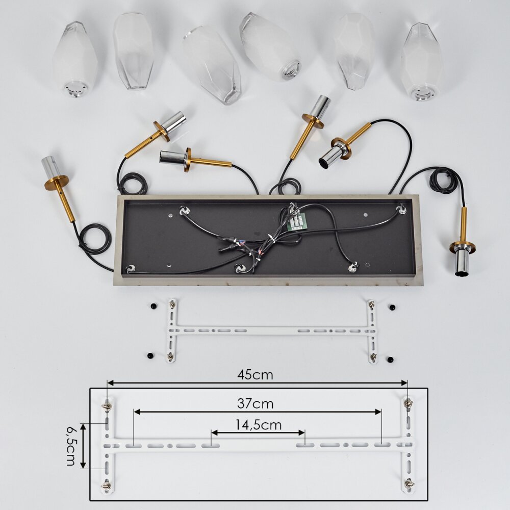 Bocayuva Pendant Light black, 6-light sources