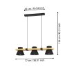 Eglo MACCLES Pendant Light Ecru, black, 3-light sources