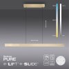 Paul Neuhaus PURE-MOTO-RISE Pendant Light LED gold, 3-light sources, Remote control