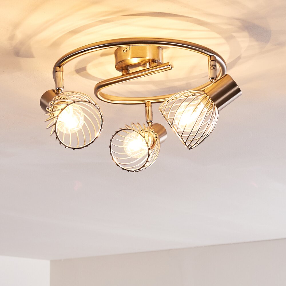 PARADO Ceiling light matt nickel, 3-light sources